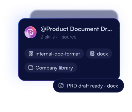 Product Document Drafter: its skills, its sources and what it hands over