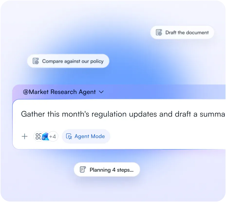 Market Research Agent called with @ in the message box, with the request to compare the top three competitors